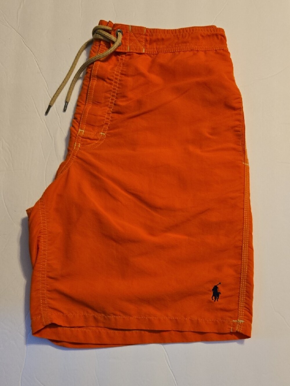 Polo by Ralph Lauren Orange Swim Board Shorts with Cargo Pocket - Medium